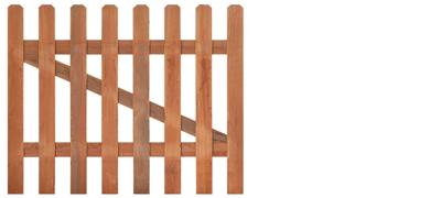 Tuinhekdeur recht hardhout 90 cm Tuindeco - Tuindeco