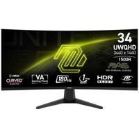 MSI MAG 346CQ computer monitor 86,4 cm (34") 3440 x 1440 Pixels UltraWide Dual Quad HD LCD Zwart