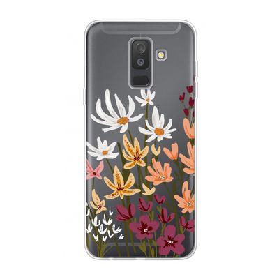 Painted wildflowers: Samsung Galaxy A6 Plus (2018) Transparant Hoesje