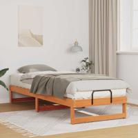 Bedframe met Draaghandvatten Bruin 90 x 210 cm