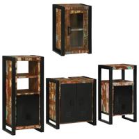 Badkamermeubelset 4 pcs Multikleur Massief gerecycled hout