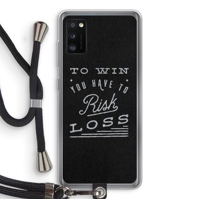 Risk loss: Samsung Galaxy A41 Transparant Hoesje met koord Risk loss: Samsung Galaxy A41 Transparant Hoesje met koord