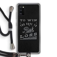 Risk loss: Samsung Galaxy A41 Transparant Hoesje met koord