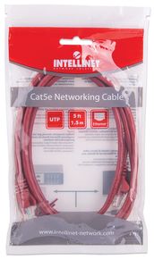 Intellinet 338394 RJ45 Netwerkkabel, patchkabel CAT 5e U/UTP 1.50 m Rood 1 stuk(s)