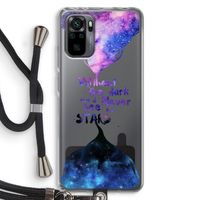 Stars quote: Xiaomi Redmi Note 10 Pro Transparant Hoesje met koord