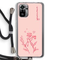 Giving Flowers: Xiaomi Redmi Note 10S Transparant Hoesje met koord