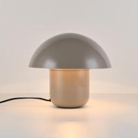 Tafellamp Javera beige - E14-fitting - Grijs - Mushroomlamp - Paddenstoel - IP20 voor binnen - Metaal