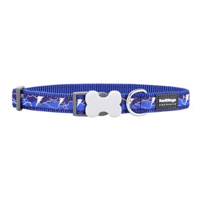 Hondenhalsband Red Dingo STYLE LIGHTNING Marineblauw 31-47 cm