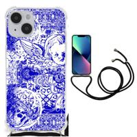 Extreme Case iPhone 14 Angel Skull Blauw