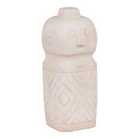 Mulder - decoratie - beige - cement - 6,5x6,5x15 cm