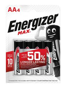 Energizer batterijen Max AA, blister van 4 stuks