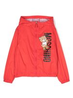 Moschino Kids imperméable court Teddy Bear à capuche - Rouge