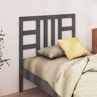 Hoofdbord 106x4x100 cm massief grenenhout grijs