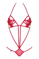 Obsessive Luiza Bodysuit Rood Elastaan, Polyamide - thumbnail