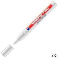 Permanente markeerstift Edding 750 Wit (10 Stuks)