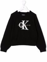 Calvin Klein Kids sweat en coton à logo - Noir