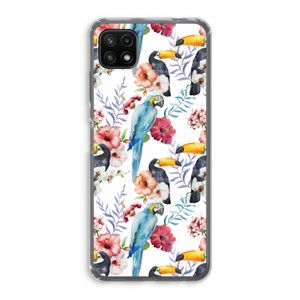 Bloemen tukan: Samsung Galaxy A22 5G Transparant Hoesje
