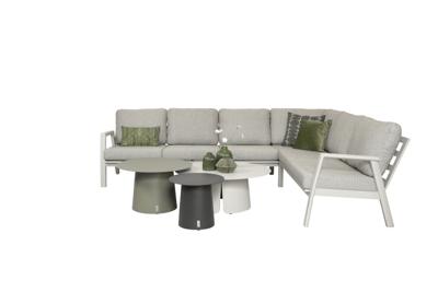 Qopps Okios loungebank met 3 Okios koffietafeltjes