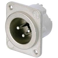 Neutrik NC3MD-LX-M3 XLR-connector Flensstekker, contacten recht Aantal polen: 3 Zilver 1 stuk(s)