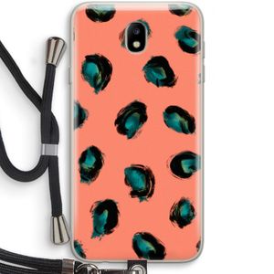 Pink Cheetah: Samsung Galaxy J7 (2017) Transparant Hoesje met koord