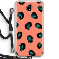 Pink Cheetah: Samsung Galaxy J7 (2017) Transparant Hoesje met koord