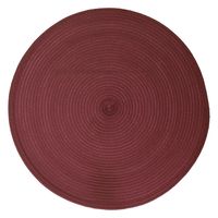 Ronde placemat gevlochten kunststof bordeaux rood 38 cm - thumbnail