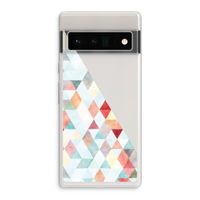 Gekleurde driehoekjes pastel: Google Pixel 6 Pro Transparant Hoesje