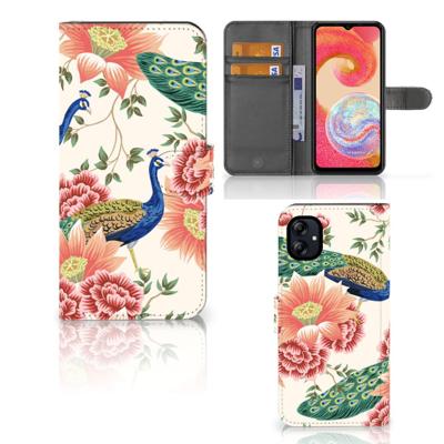 Telefoonhoesje | Met pasjeshouder | voor Samsung Galaxy A04e Pink Peacock