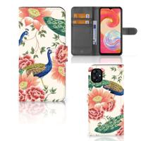 Telefoonhoesje | Met pasjeshouder | voor Samsung Galaxy A04e Pink Peacock