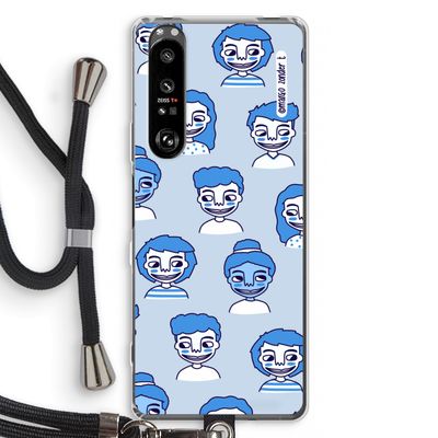 Gezichtjes: Sony Xperia 1 III Transparant Hoesje met koord