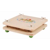 Esschert Design Bloemenpers - hout - 18 x 18 cm - bladeren en bloemetjes
