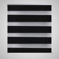 VidaXL Duo rolgordijn 70x120cm zwart