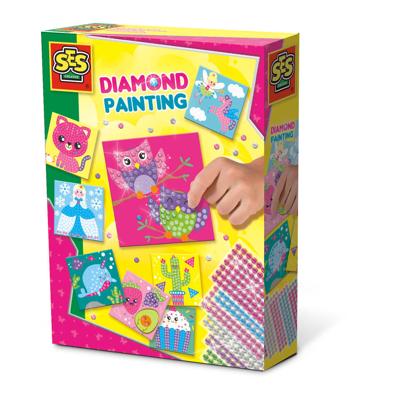 SES Creative diamond painting met 6 kaarten