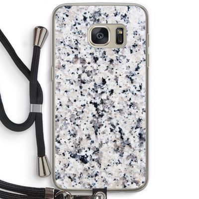 Gespikkelde marmer: Samsung Galaxy S7 Transparant Hoesje met koord
