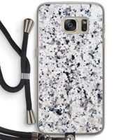 Gespikkelde marmer: Samsung Galaxy S7 Transparant Hoesje met koord