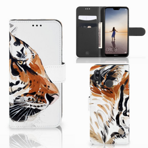 Hoesje Huawei P20 Lite Watercolor Tiger