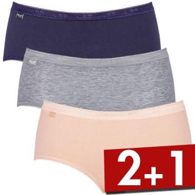 Sloggi 3 stuks Basic Plus Midi Colored
