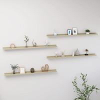 Wandschappen 4 st 115x9x3 cm sonoma eikenkleurig - thumbnail