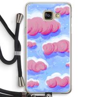 Roze wolken met vogels: Samsung Galaxy A5 (2016) Transparant Hoesje met koord