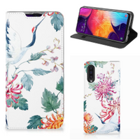 Samsung Galaxy A50 Hoesje maken Bird Flowers - thumbnail