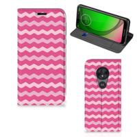 Motorola Moto G7 Play | Hoesje met Magneet | Waves Pink