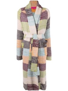 The Elder Statesman cardigan Oasis rayé en cachemire - Vert