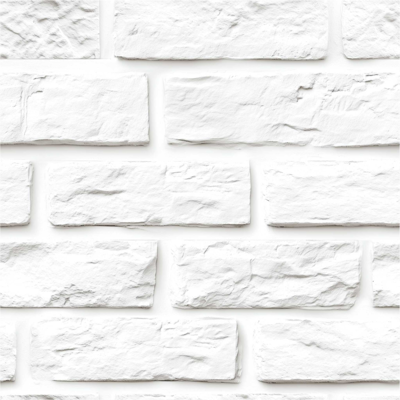 Witte stenen bakstenen keuken behang