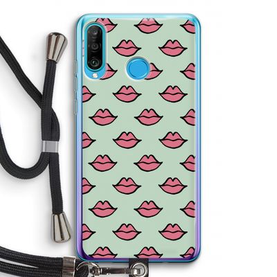 Lipjes: Huawei P30 Lite Transparant Hoesje met koord