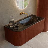 Badmeubel Mondiaz Kurve-Dlux | 105 cm cm | Meubelkleur Ruby | Wastafelkleur Lava | Solid surface | Wasbak rechter zijde spoelbak | Zonder kraangat(en) Badmeubel Mondiaz Kurve-Dlux | 105 cm cm | Meubelkleur Ruby | Wastafelkleur Lava | Solid surface | Wasbak rechter zijde spoelbak | Zonder kraangat(en)