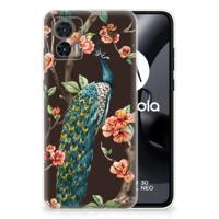 Motorola Edge 30 Neo | TPU Hoesje | Pauw met Bloemen