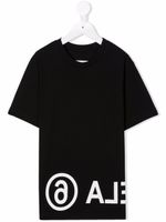 MM6 Maison Margiela Kids t-shirt à logo inversé - Noir - thumbnail