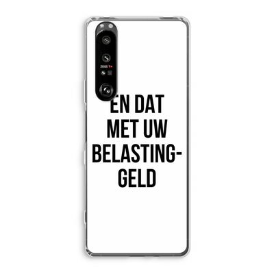 Belastinggeld: Sony Xperia 1 III Transparant Hoesje