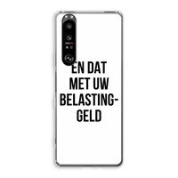 Belastinggeld: Sony Xperia 1 III Transparant Hoesje