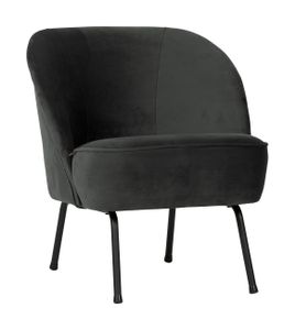 BePureHome Fauteuil 'Vogue' Velvet, kleur Zwart
